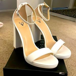 White Windsor Heels Only Worn ONCE